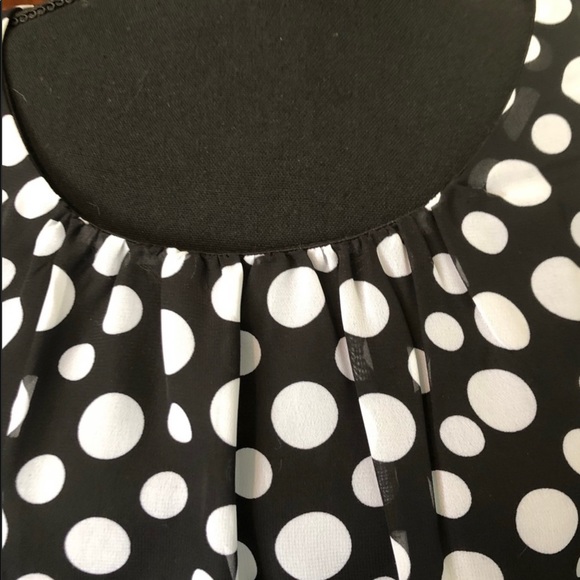 Robbie Bee Black & White Polka Dot Dress Sz 12 - Picture 4 of 7